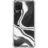 Black Marble Ink Galaxy A12 Clear Case