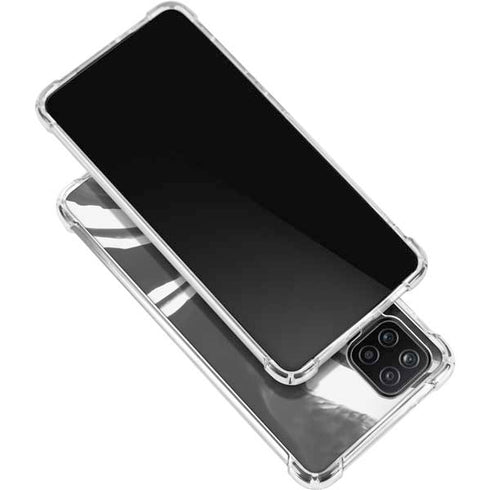 Black Marble Ink Galaxy A12 Clear Case