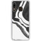 Black Marble Ink Galaxy A20 Clear Case