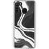 Black Marble Ink Galaxy A21 Clear Case