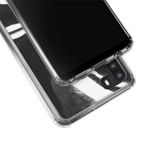 Black Marble Ink Galaxy A21 Clear Case
