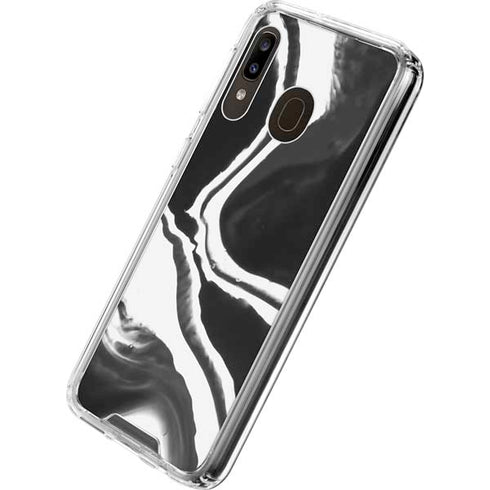 Black Marble Ink Galaxy A30 Clear Case