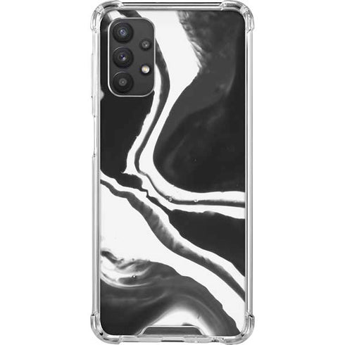 Black Marble Ink Galaxy A32 5G Clear Case