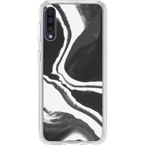 Black Marble Ink Galaxy A50 Clear Case