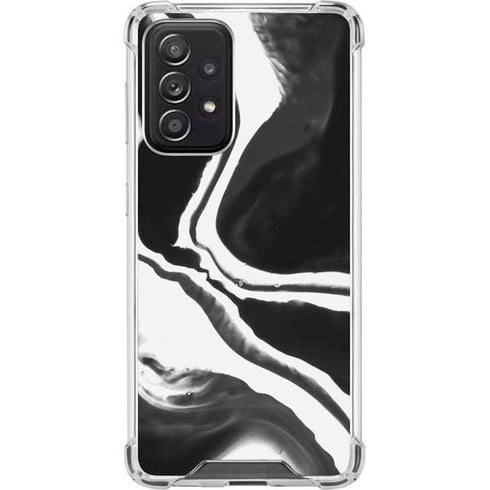 Black Marble Ink Galaxy A52 5G Clear Case
