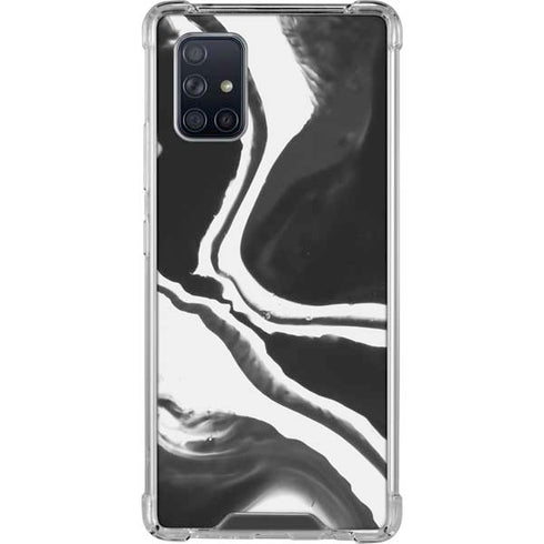 Black Marble Ink Galaxy A71 5G Clear Case