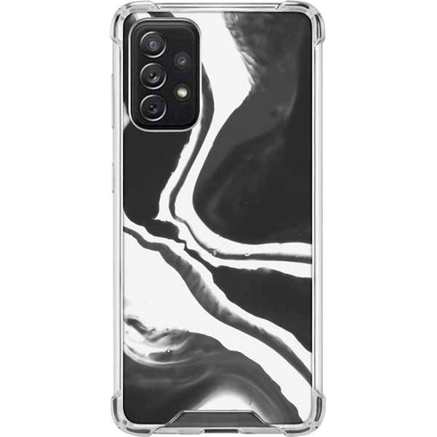 Black Marble Ink Galaxy A72 5G Clear Case