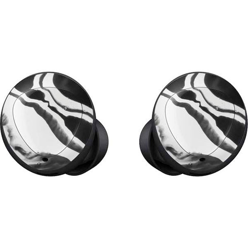 Black Marble Ink Galaxy Buds Skin