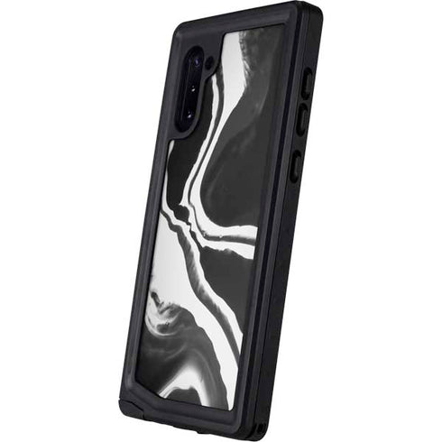 Black Marble Ink Galaxy Note 10 Waterproof Case
