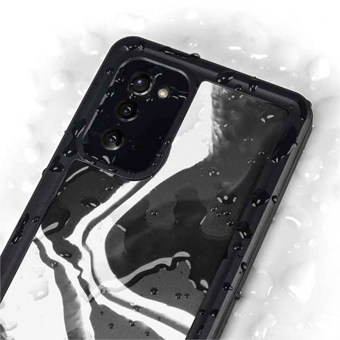 Black Marble Ink Galaxy Note20 5G Waterproof Case