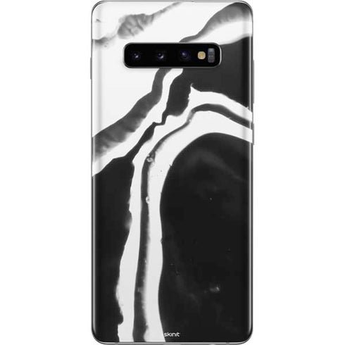 Black Marble Ink Galaxy S10 Plus Skin