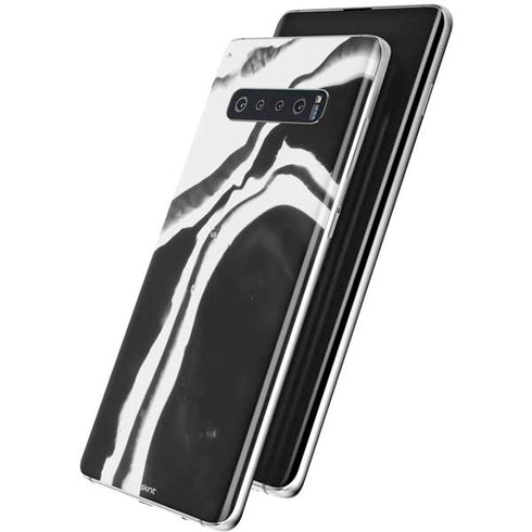 Black Marble Ink Galaxy S10 Skin