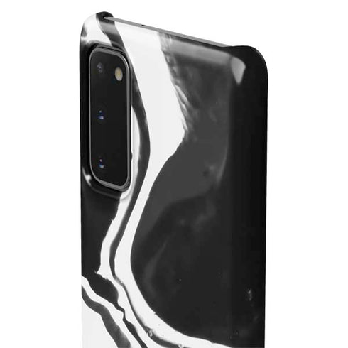 Black Marble Ink Galaxy S20 Lite Case