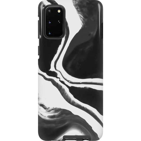 Black Marble Ink Galaxy S20 Plus Pro Case