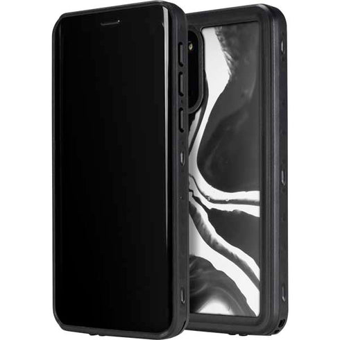 Black Marble Ink Galaxy S20 Plus Waterproof Case