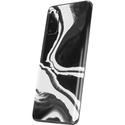 Black Marble Ink Galaxy S20 Skin