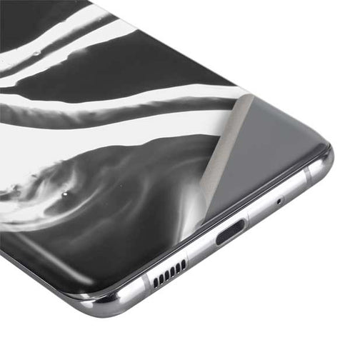Black Marble Ink Galaxy S20 Skin