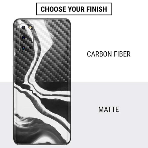 Black Marble Ink Galaxy S20 Skin