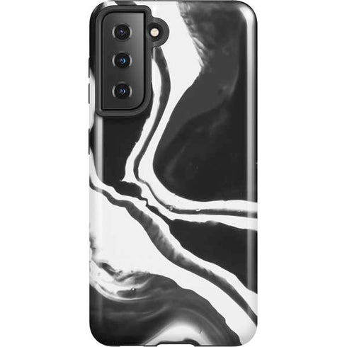 Black Marble Ink Galaxy S21 5G Pro Case