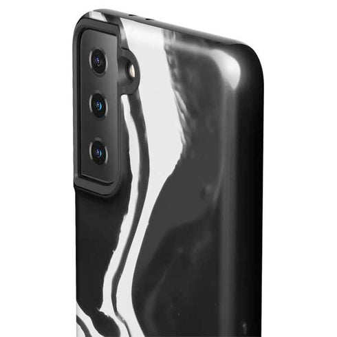 Black Marble Ink Galaxy S21 FE Pro Case