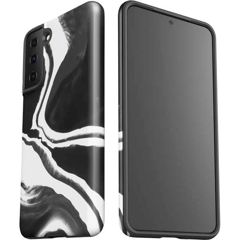 Black Marble Ink Galaxy S21 FE Pro Case