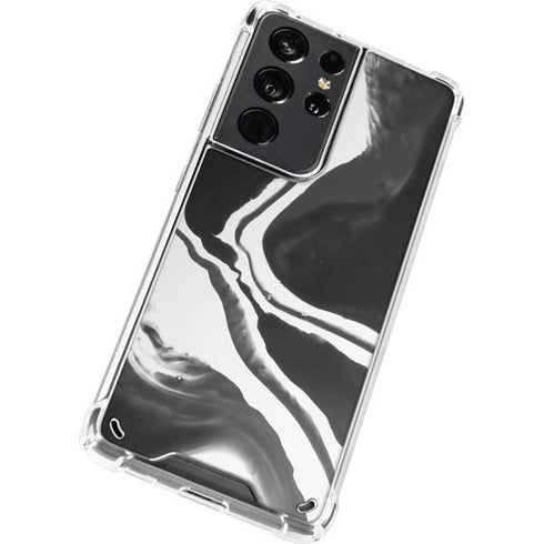 Black Marble Ink Galaxy S21 Ultra 5G Clear Case