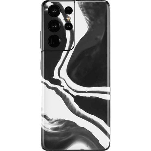 Black Marble Ink Galaxy S21 Ultra 5G Skin