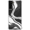 Black Marble Ink Galaxy S22 Plus Clear Case