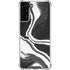 Black Marble Ink Galaxy S22 Plus Clear Case