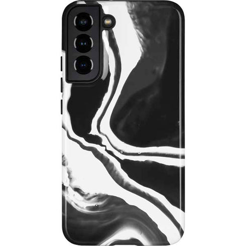 Black Marble Ink Galaxy S22 Plus Pro Case