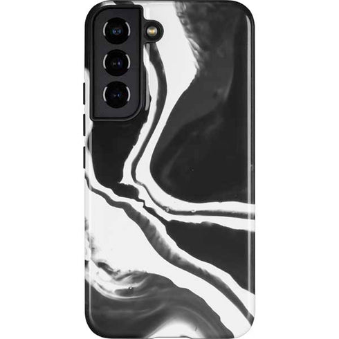 Black Marble Ink Galaxy S22 Pro Case