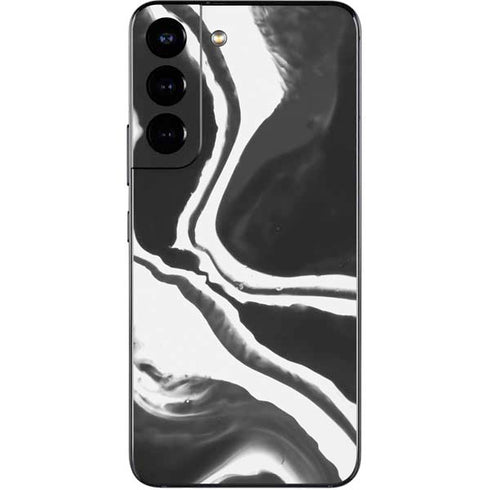 Black Marble Ink Galaxy S22 Skin