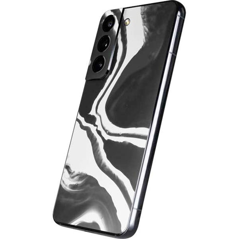 Black Marble Ink Galaxy S22 Skin