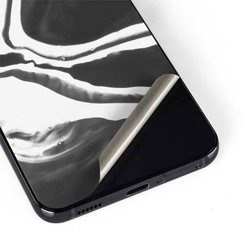 Black Marble Ink Galaxy S22 Skin