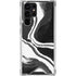 Black Marble Ink Galaxy S22 Ultra Clear Case
