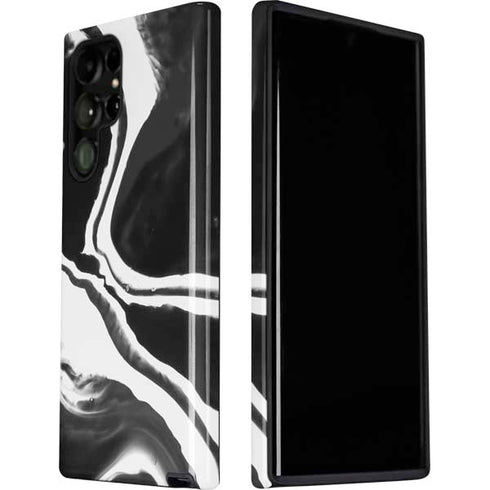 Black Marble Ink Galaxy S22 Ultra Pro Case
