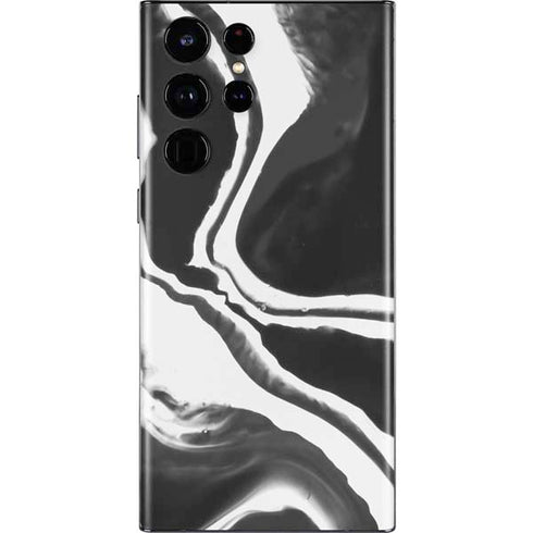 Black Marble Ink Galaxy S22 Ultra Skin