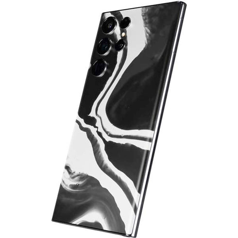 Black Marble Ink Galaxy S22 Ultra Skin