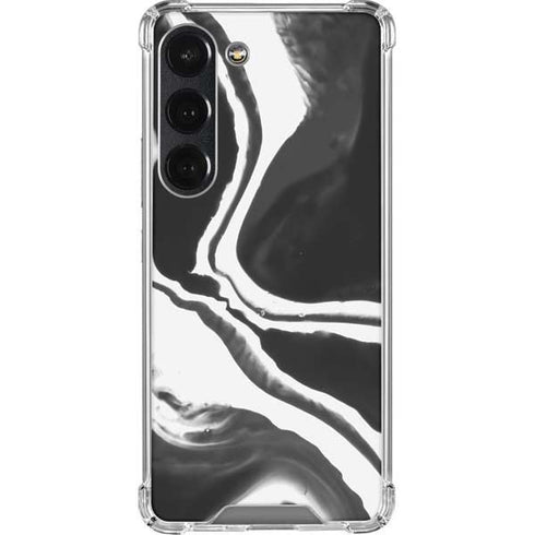 Black Marble Ink Galaxy S23 Clear Case