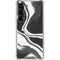 Black Marble Ink Galaxy S23 Clear Case