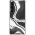 Black Marble Ink Galaxy S23 Clear Case