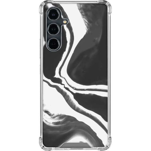 Black Marble Ink Galaxy S23 FE Clear Case
