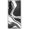 Black Marble Ink Galaxy S23 Plus Clear Case