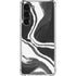 Black Marble Ink Galaxy S23 Plus Clear Case
