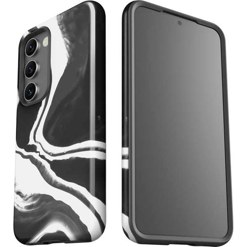 Black Marble Ink Galaxy S23 Pro Case