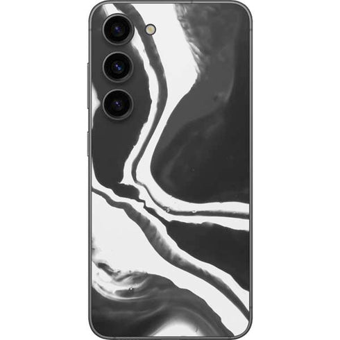 Black Marble Ink Galaxy S23 Skin
