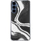 Black Marble Ink Galaxy S24 Clear Case