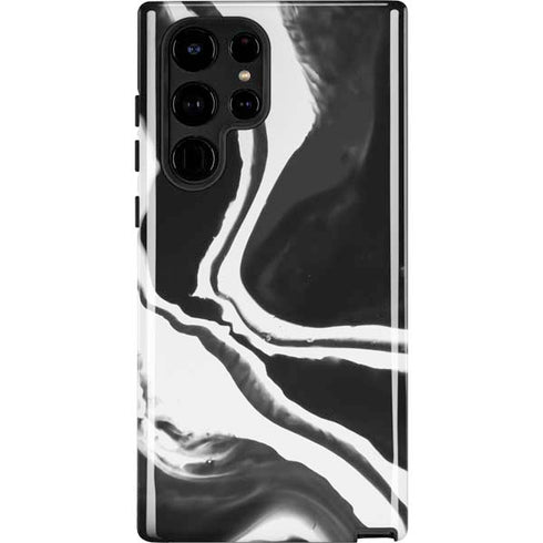 Black Marble Ink Galaxy S24 Ultra Impact Case