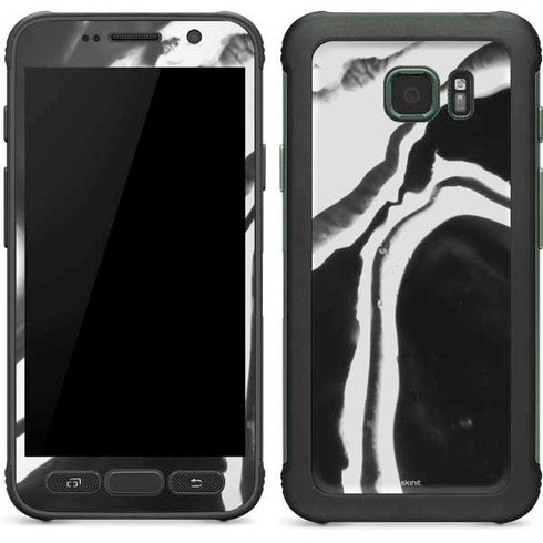 Black Marble Ink Galaxy S7 Active Skin