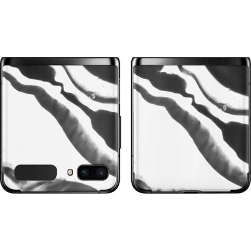 Black Marble Ink Galaxy Z Flip Skin